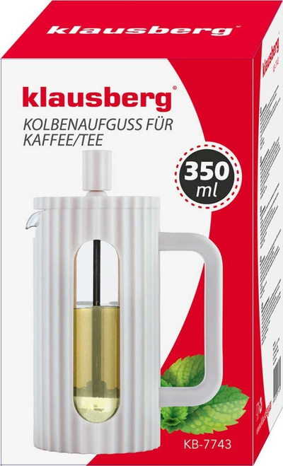 French press Klausberg KB7743, 0.35L, xham borosilikat, gri