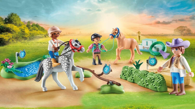 Set lodër Playmobil Horses of Waterfall 71495 Pony Tournament, 46 pjesë, për fëmijë 4+