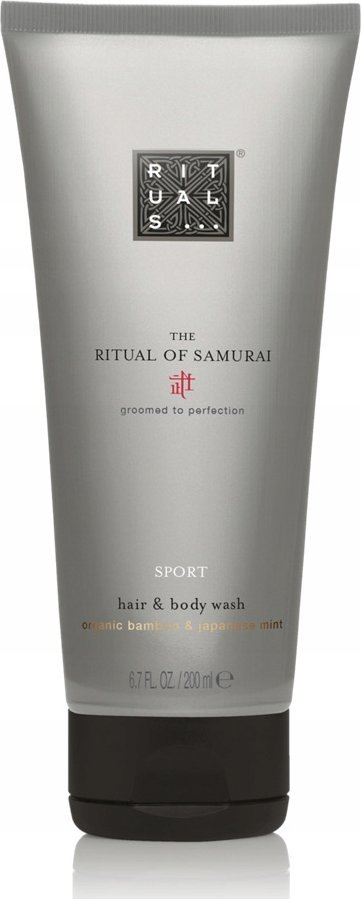 Xhel flokësh dhe trupi Rituals The Ritual of Samurai Sport, 2 në 1, 200ml, gri