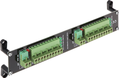 Shirit shpërndarës energjie LZ-10/POL/R, 10 dalje DC, deri 15V, i zi