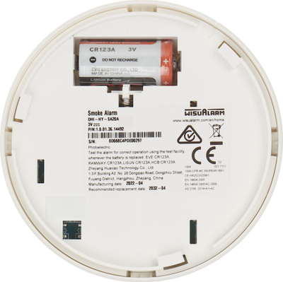 Detektor tymi Dahua HY-SA20A, 85 dB, LED sinjalizues, i bardhë