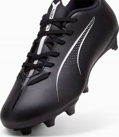 Këpucë futbolli Puma Ultra Play 5 FG AG Jr, për kalamaj, për fushë me bar natyral edhe artificial, të zeza
