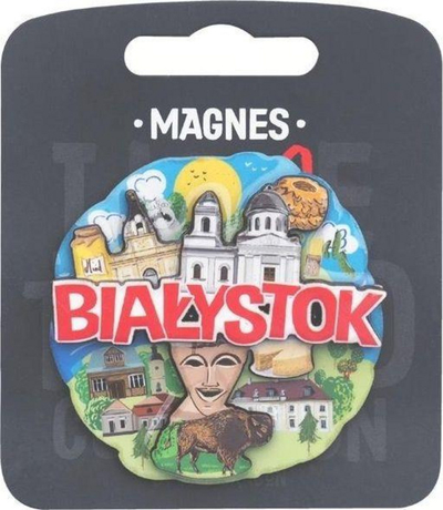 Magnet dekorativ I Love Poland Białystok ILP MAG C POD 07, suvenir për frigorifer, shumëngjyrësh