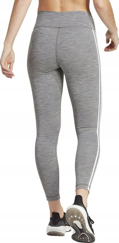 Legginsa adidas 3 Stripes 78 TIG W IC8296, AEROREADY, bel i naltë, gri