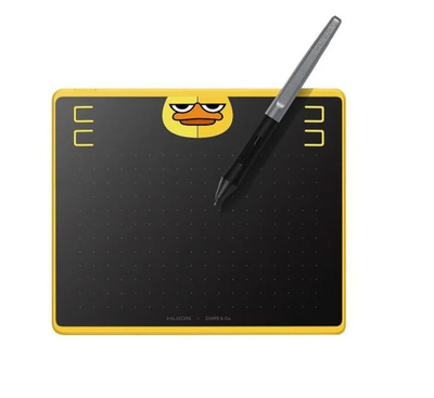 Графички таблет HUION HS64 Special Edition, 8192 нивоа на притисок, со пенкало, црно и жолто