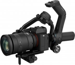 Stabilizator gimbal FeiyuTech Scorp C për DSLR dhe kamera mirrorless, me dorezë të rehatsme, i zi