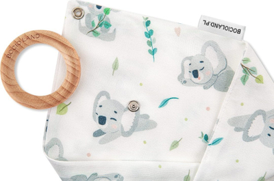 Përparëse-bandane për bebe Bocioland Pink Elephants, 100% tekstil, elefantë rozë