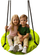 Shiuese kopshti Garden Swing Stork Nest, Ø60cm, për kalamaj, jeshile