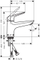 Rubinet lavamani Hansgrohe Novus 71322000, me një levë, krom