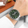 Orë për meshkuj Casio EFV-610D-3CVUEF, e argjendtë/gjelbër