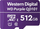 Kartë memorie WD Purple MicroSDXC, 512 GB Class 10 UHS-I/U1 (WDD512G1P0C)