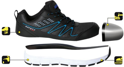 Atlete Dedra M1 sport, të zeza, nr. 41 (BH9M1-41)