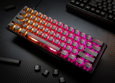 Tastierë lojërash Ducky One 3 Aura Black Mini, MX-Red, RGB, e zezë