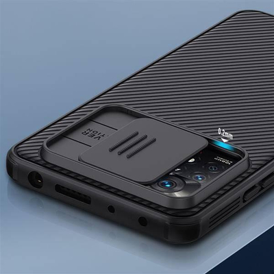 Kapak telefoni Nillkin CamShield për Xiaomi Redmi Note 11 Pro, mbulesë kamere, blu