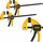 Shtrëngues automatik Dewalt Medium Trigger Clamp, 300mm, set 2 copë, i verdhë e zi