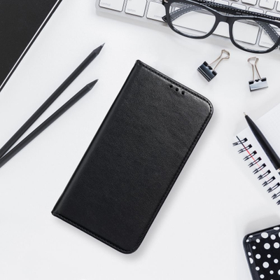Kapak portofol për iPhone 14 Pro Smart Magneto, flip, mbyllje me magnet, i zi
