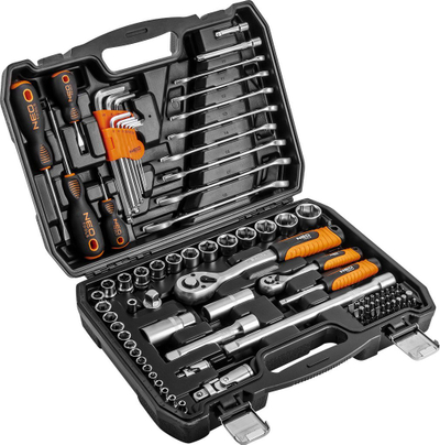 Set çelësash tubash NEO Tools 10-206, 100 copa, me kuti