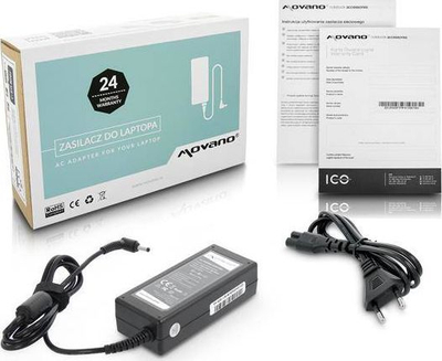 Adapter karikues për laptop Movano ZZ LEN20325C, 65W, 20V 3.25A, i zi
