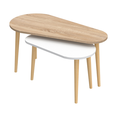 Set tavolina për kafe 2-copë Aprilia (HM18179.04), bardhë