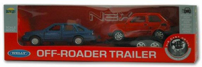 Set lodra makina Welly Tow Truck Hummer H3 edhe Chevrolet Camaro ZL1, metal, shkallë 1:34–1:39, shumëngjyrësh