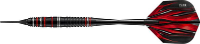 Shigjeta dart Harrows Fire Softip, high grade alloy, për tabela elektronike, e zeza me të kuqe
