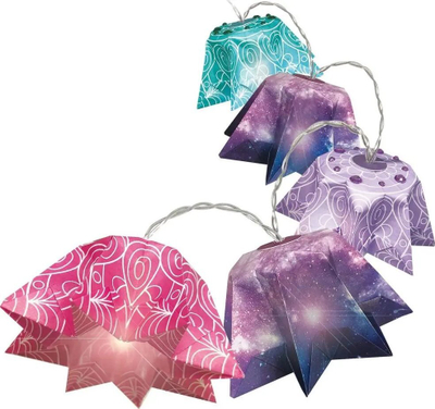Set kreativ Nebulous Stars Origami Lanterns, llampa dekorative, drita LED, shumëngjyrëshe
