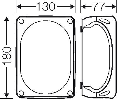 Kuti degëzimi sipërfaqësore Hensel KF 1000 H, 180 x 130 x 77mm, IP66/67, gri