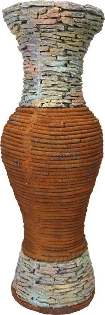 Vazo Saska, 23.5 x 23 x 63.5 cm, portokalli