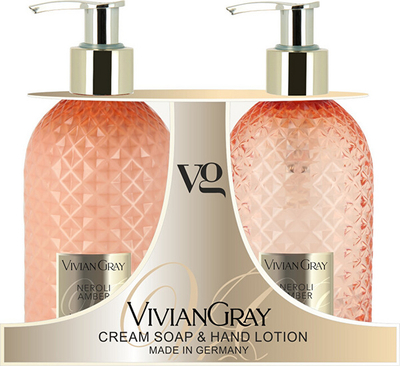 Set për duar Vivian Gray Neroli & Amber, sapun i lëngshëm + losion