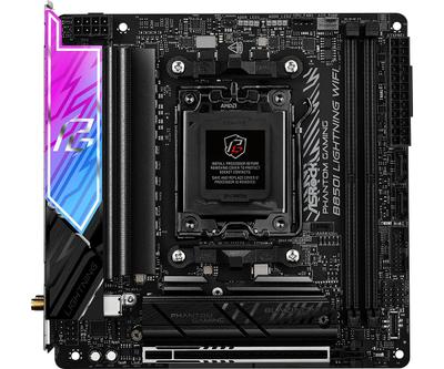 Pllakë amë ASRock Phantom Gaming B850I Lightning WiFi, AMD B850, Socket AM5, Mini ITX, e zezë