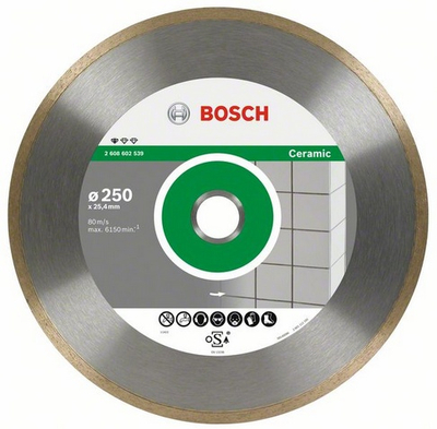 Disk prerës për çeramikë Bosch Diamond Standard, 230x25.4x1.6mm