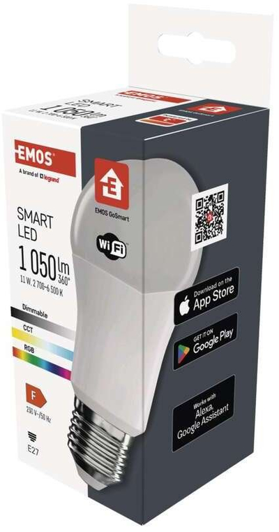 Llambë LED Emos GoSmart ZQW515R, E27, 11 W, RGB