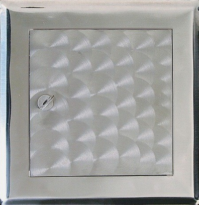 Ventil kuzhine inox, çelik inox, 160 x 160 mm, argjendtë