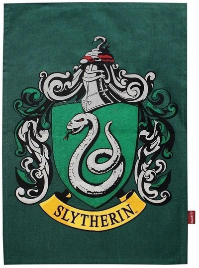 Peshqir kuzhine Harry Potter Slytherin, pambuk i ricikluar, jeshile e errët
