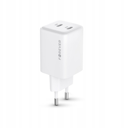 Karikues muri Forever TC-08-45CC GaN PD, 2x USB-C, 45W, i bardhë
