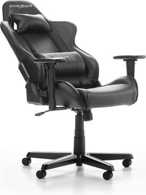 Karrige gaming DXRacer Formula F08-N, krahë 3D, jastëk lumbal, e zezë