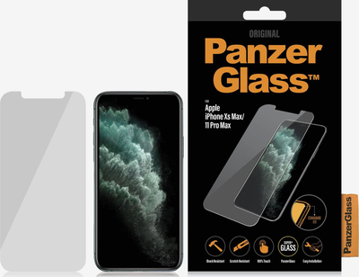 Xham mbrojtës PanzerGlass për iPhone Xs Max edhe 11 Pro Max, xham i temperuar, rri mirë me çfarëdolloj kopertine, transparent