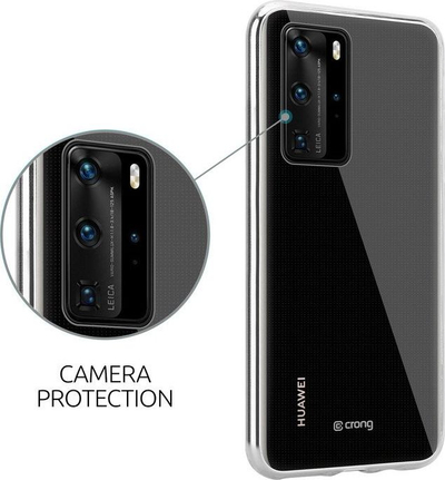 Maskë telefoni Crong Crystal Slim Cover Huawei P40, transparente, universale
