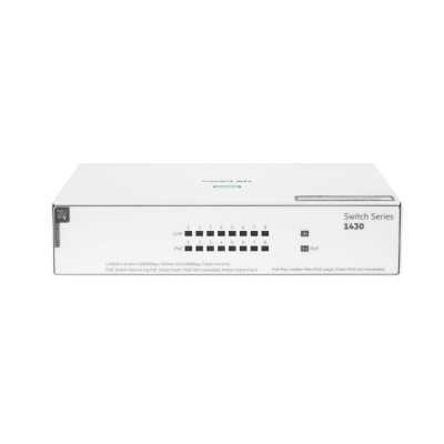 Switch HPE Aruba Instant On 1430, 8 porte Gigabit, PoE 64W, gri