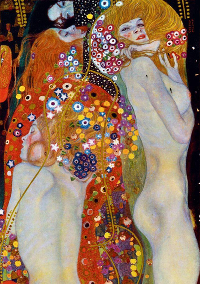 Puzzle Bluebird Gustav Klimt Water Serpents II 1907, 1000 pjesë, shumëngjyrësh