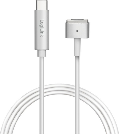 Kabllo USB LogiLink USB C në MagSafe 2, 1.8 m, argjend