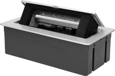Kuti e integruar mobiljeje Orno NOEN, për 3 module 45x45mm ose 6 module 22.5x45mm, kabllo 1.5m, argjendtë