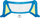 Portë futbolli e fryrë Bestway Inflatable Football Goal, 254 x 112 x 130 cm, me funksion spërkatës, blu