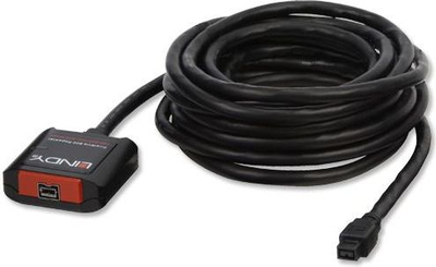 Kabllo FireWire Lindy, 9-pin në 9-pin, 5m, i zi