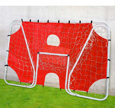 Portë futbolli e palosme MASTER, 213 x 152 cm, me mushama për synim, e bardhë