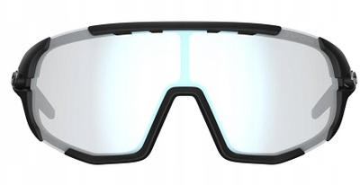 Syze sportive Tifosi Sledge Fototec, lente fotokromatike Clarion Blue, kornizë e zezë matte