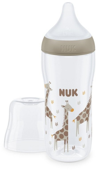 Biberon NUK Perfect Match Temperature Control XL, 360ml, 6m+, transparent