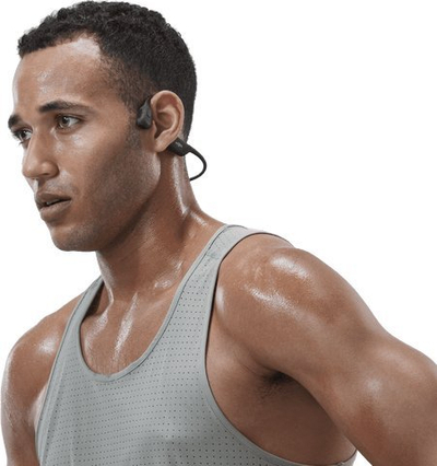 Kufje sportive Shokz OpenRun Pro Mini, pa tela, IP55, të zeza