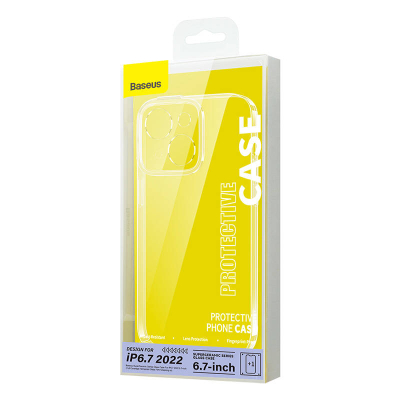 Set mbrojtës Baseus SuperCeramic, kuti transparente xhami TPU, xham i kalitur për iPhone 14 Plus