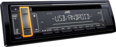 Radio CD makine JVC KD-T401, 1 DIN, 200 W, e zezë